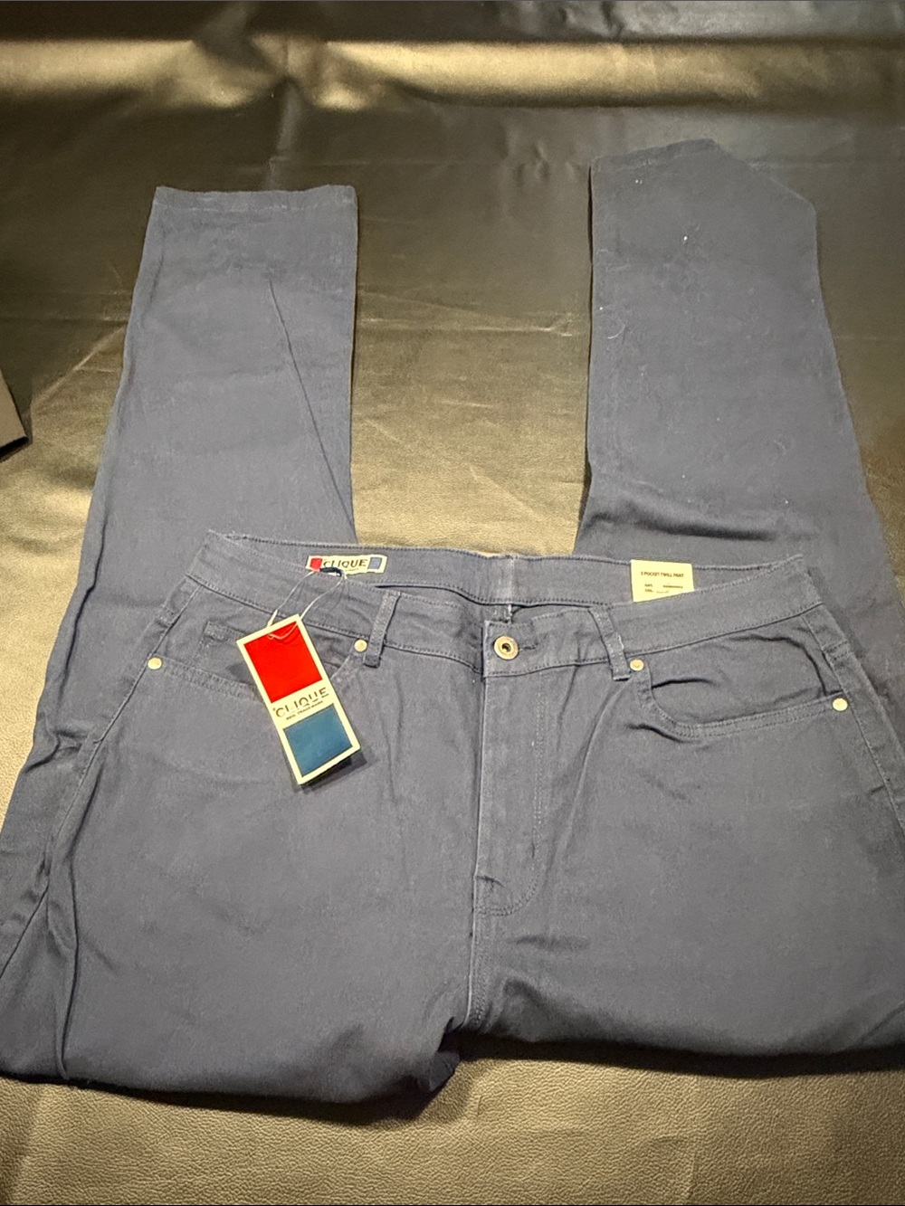 Men’s Navy Blue Cotton Twill 5 Pocket Pant 34/32